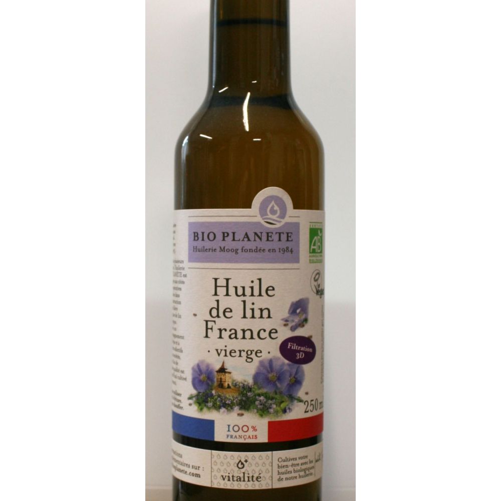 Huile de lin vierge France BIO* 250ml