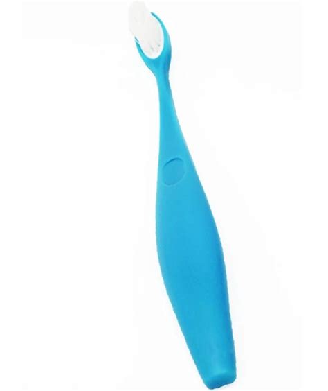 Brosse à dents enfant bleue, à tête souple rechargeable