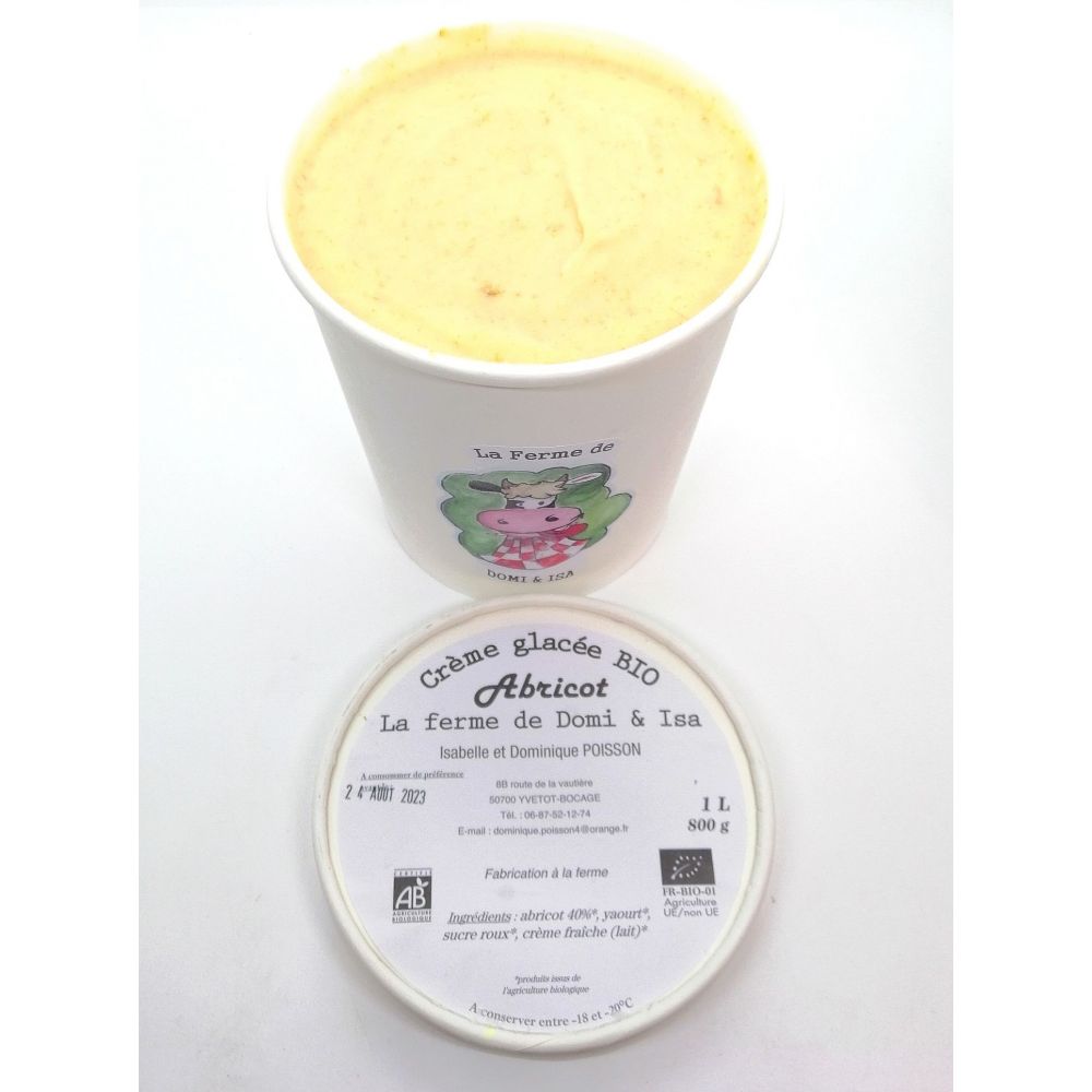 Glace abricot 1L BIO*