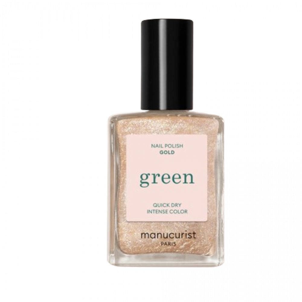 Vernis à ongles green 15ml gold doré pailleté