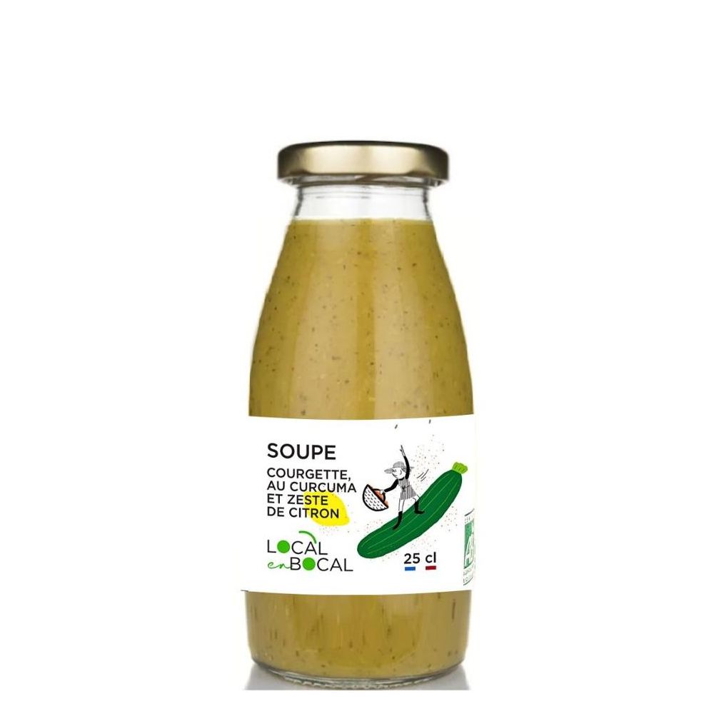 Soupe courgette curcuma citron 1  pers BIO*