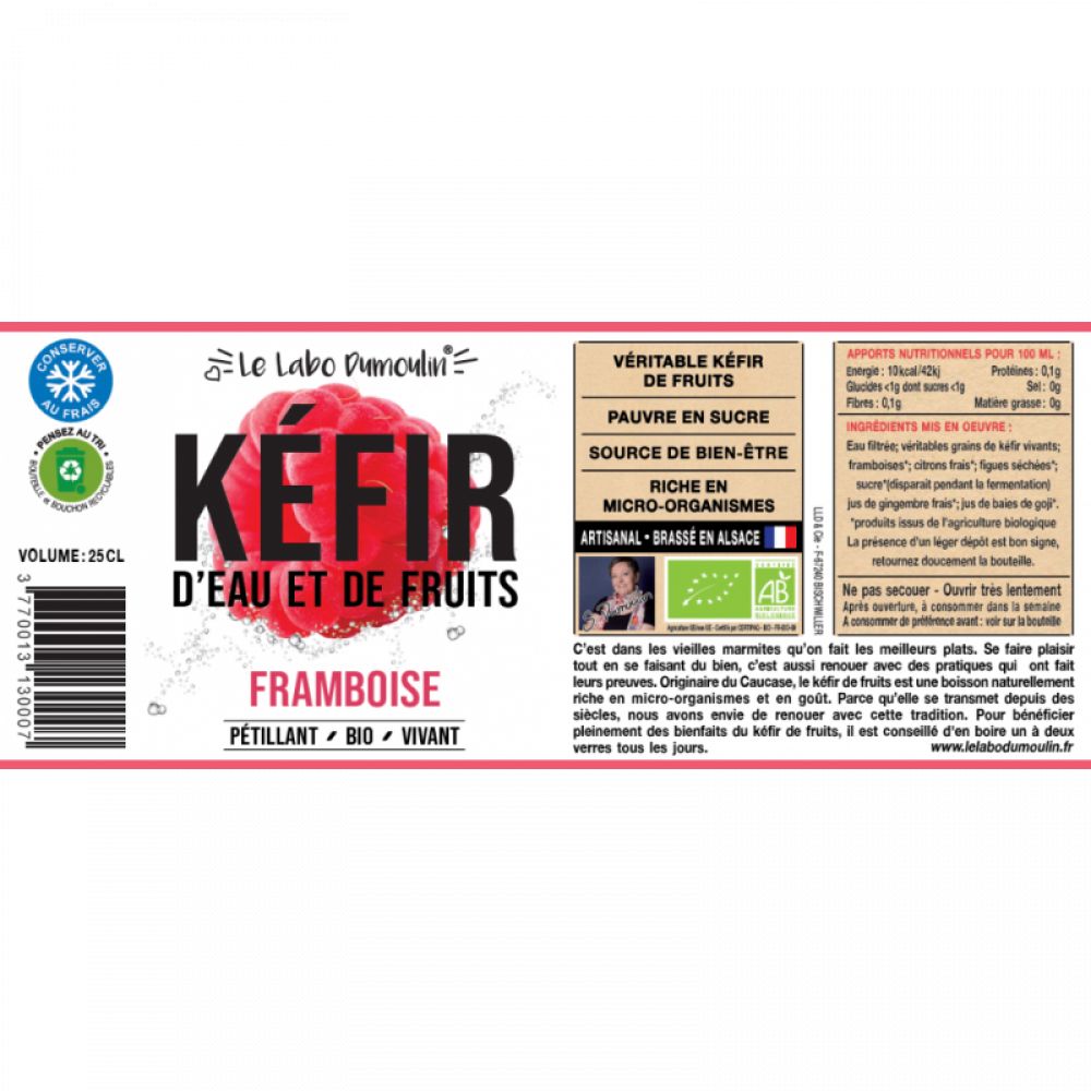 Kéfir de fruit framboise 25cl BIO*